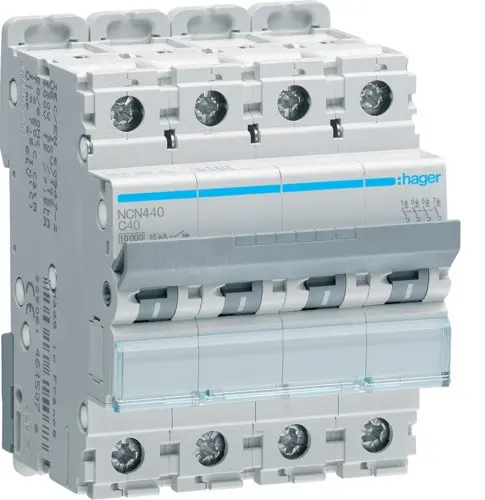 Автоматичний вимикач NCN440 (4р, С, 40А) Hager