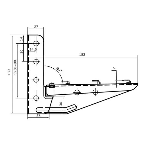 Облегченная консоль ML 150 мм DKC FC34106 - фото №4