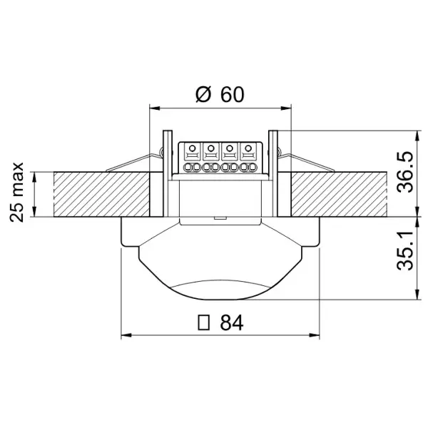 Датчик движения Finder 1-500лк 12с-35мин 360° (185182300300) - фото №3