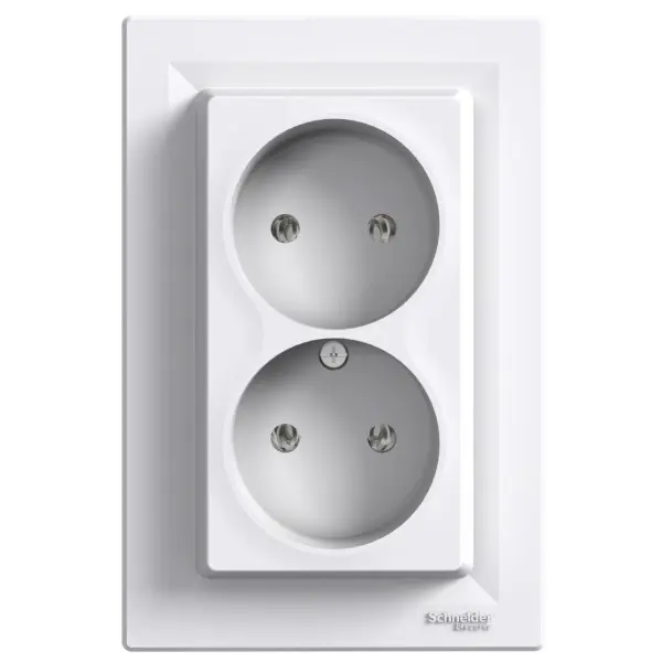 Двойная розетка Schneider Electric Asfora EPH9700121 Двойная розетка Schneider Electric Asfora EPH9700121