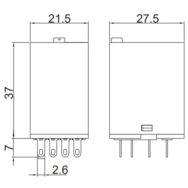 Електромеханічне реле NOARK Ex9JM4L03 3А 13В AC 4 контакти (110324) - фото №1