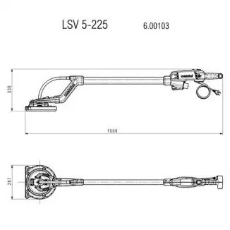 Шлифователь потолков и стен Metabo LSV 5-225 500 Вт 1000-1650 об/мин 225мм шлифнасадки (600103000) - фото №1 Шлифователь потолков и стен Metabo LSV 5-225 500 Вт 1000-1650 об/мин 225мм шлифнасадки (600103000) - фото №1
