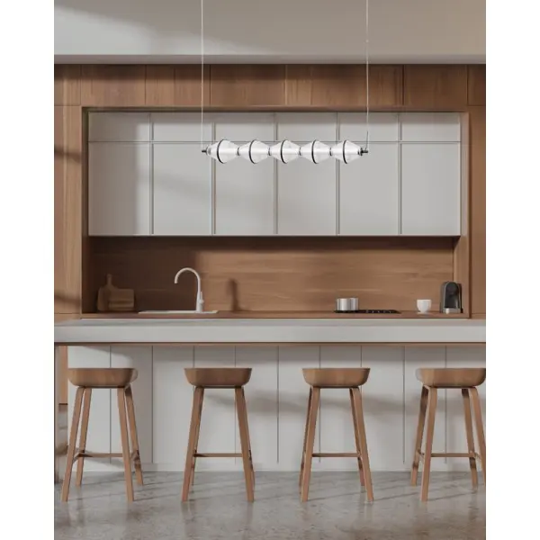 Подвесной светильник, люстра Italux PND-34395-5-BK Fuente LED 5x25W 3000K 1576Lm IP20 черный - фото №1
