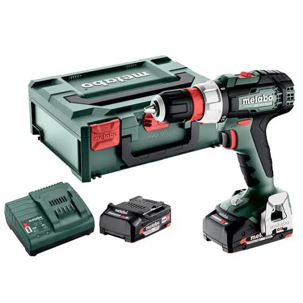 Аккумуляторная дрель-шуруповерт Metabo BS 18 L Quick 2x2Ач Li-Power (614052500) - фото №1
