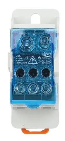 Розподільчий блок CNC FTUKK160 160А 30х76,5х45,5мм на DIN-рейку (Б00043068)