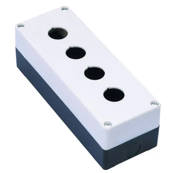 Корпус кнопочного поста CNC LAY5-4 4 места IP10 белый (Б00030663) Корпус кнопочного поста CNC LAY5-4 4 места IP10 белый (Б00030663)