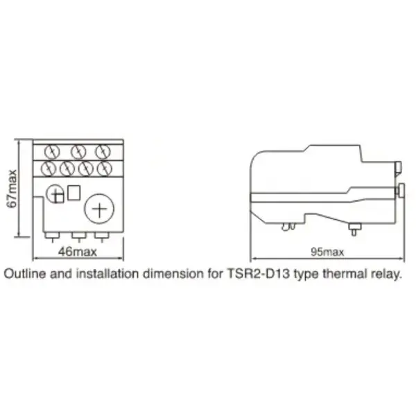 Электротепловое реле TOSUNlux TSR2-D1312 5,5-8А (6940151015192) - фото №1