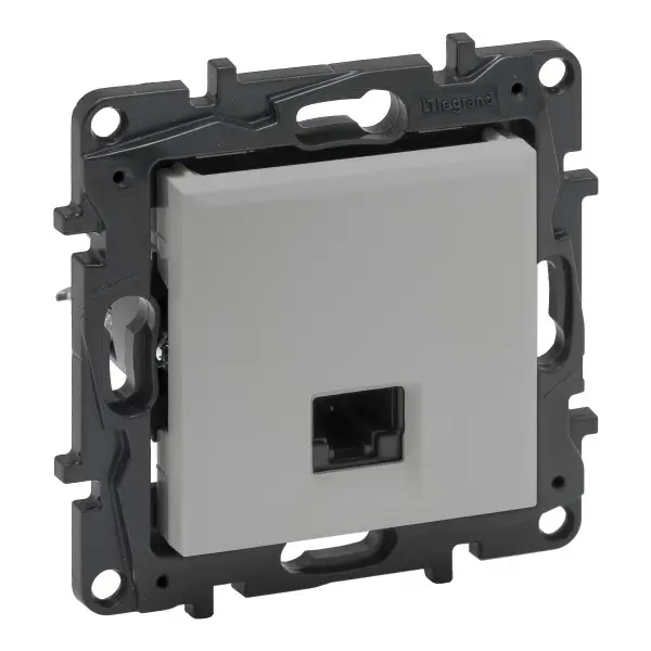 Механізм розетки комп'ютерної RJ-45 UTP Cat.5e Legrand Niloe Step алюміній
