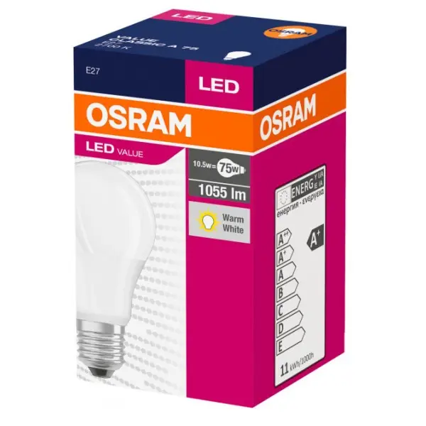 Лампочка Osram 10Вт 2700К Е27 - фото №1 Лампочка Osram 10Вт 2700К Е27 - фото №1