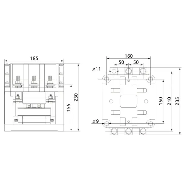 Контактор Promfactor FC-7/315А 4NO+2NC AC230В (FC70315230) - фото №1 Контактор Promfactor FC-7/315А 4NO+2NC AC230В (FC70315230) - фото №1