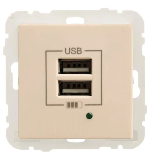 Розетка Logus 45439 TPE USB Charger type «A» 2А (жемчуг) Розетка Logus 45439 TPE USB Charger type «A» 2А (жемчуг)
