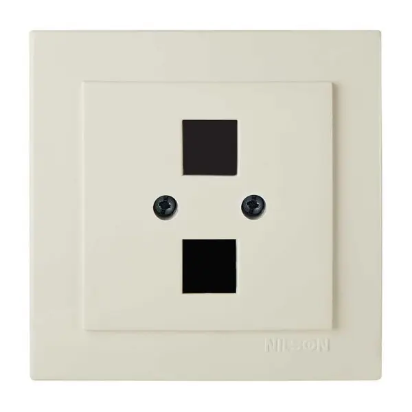 Розетка Nilson Touran кремова комп'ютерна 2-на без модуля ( 24121043 )