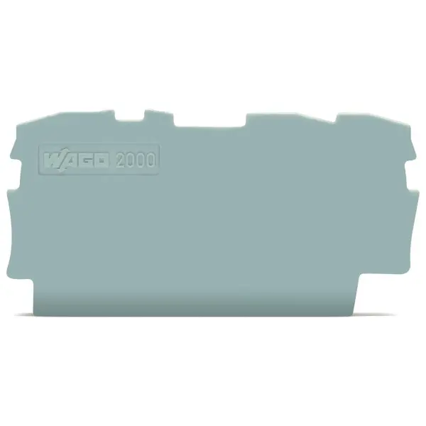 Торцевая/промежуточная пластина Wago 2000-1391 Topjob S к трехконтактным клеммам (серая)