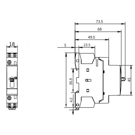 Модульний контактор NOARK Ex9CH20M 20 230В EU 20A AC 2NO (111630) - фото №1