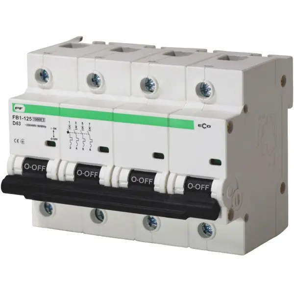 Автоматичний вимикач Promfactor ECO FB1-125 4P D 63A 10кА (FB1D40063)