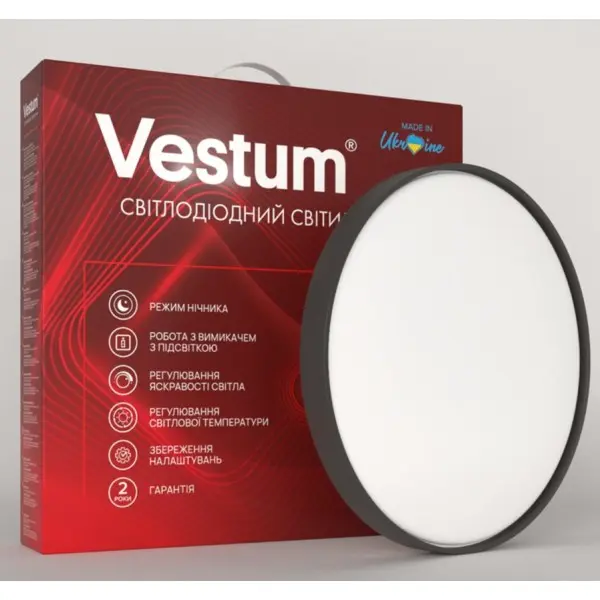 Накладний світильник Vestum CRYSTAL матовий 72Вт 395x60мм 3000-6500К 5600Лм з пультом - фото №1