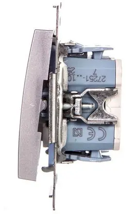 Подвійний перехресний вимикач Kontakt Simon Simon 54 Premium DW7/2.01/43 (срібло) - фото №2 Подвійний перехресний вимикач Kontakt Simon Simon 54 Premium DW7/2.01/43 (срібло) - фото №2