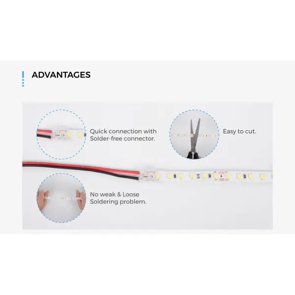 LED лента COLORS 120-2835-12V-IP33 8.8W 1000Lm 6000K 5м (DJ120-12V-8mm-PW) - фото №4
