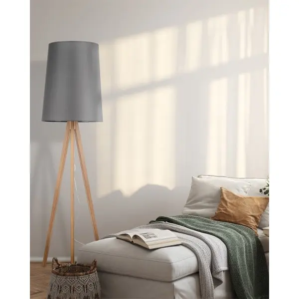 Торшер TK Lighting 5046 Walz E27 1x15W IP20 серый - фото №1 Торшер TK Lighting 5046 Walz E27 1x15W IP20 серый - фото №1