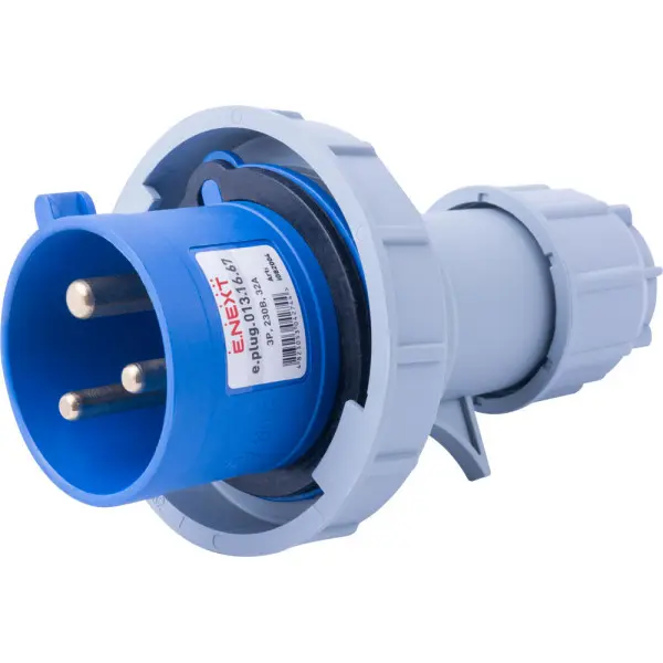 Переносна силова вилка E.Next e.plug.013.16.67 3п 16А 230В IP67 (i082001)