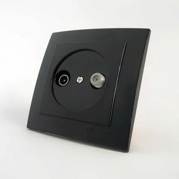 Розетка Nilson Touran черная TV-SAT ( 24221037 )