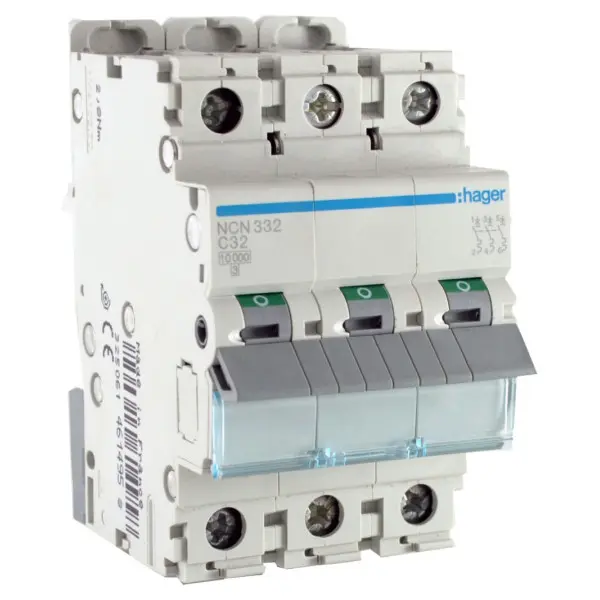 Электрический автомат NCN332 (3р,С,32А) Hager