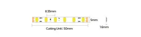 LED стрічка COLORS 120-2835-24V-IP20 8.4W 800Lm 4000K 5м (D8120-24V-5mm) - фото №1