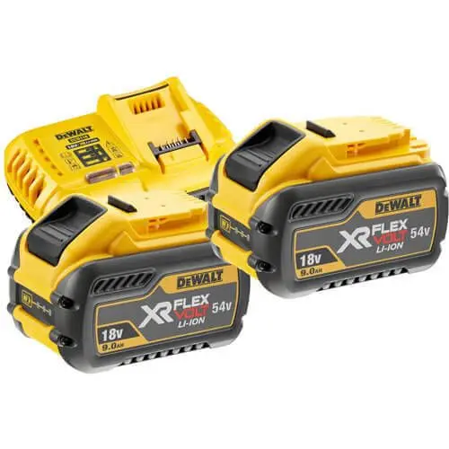 Комплект из зарядного устройства и аккумуляторов DeWALT DCB118X2 8А 18В/54В для инструментов (2шт) - фото №1
