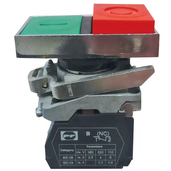 Кнопка Promfactor FP4-BW8425230 1NO 1NC зелено-червона (FP4-BW8425230)