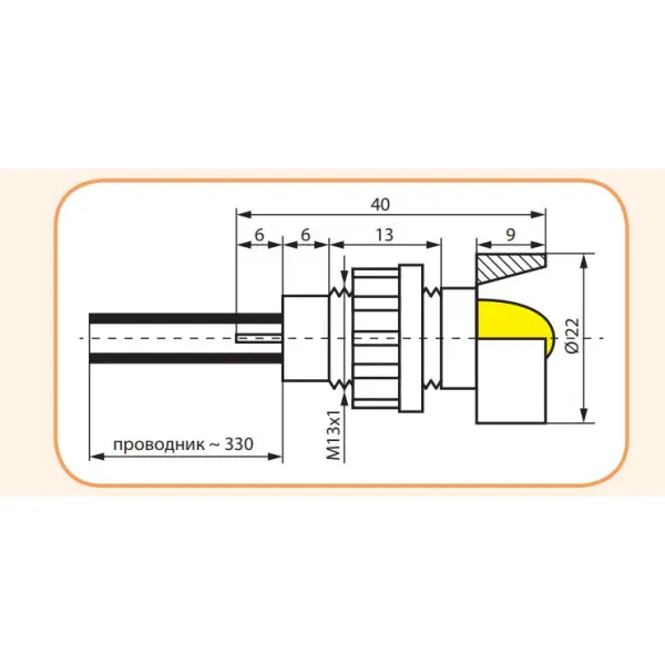 Сигнальна лампа ETI 004770811 LS 10 R 230 10мм 230V AC (червона) - фото №1