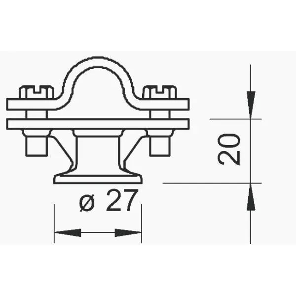 Держатель молниеприемника OBO Bettermann (5412609) 16мм Galvanised G (5-10 мкм) - фото №2 Держатель молниеприемника OBO Bettermann (5412609) 16мм Galvanised G (5-10 мкм) - фото №2