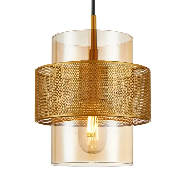 Подвесной светильник, люстра Italux PND-22132-3S-GD-AMB Vinoti E27 3x40W IP20 золотой - фото №2 Подвесной светильник, люстра Italux PND-22132-3S-GD-AMB Vinoti E27 3x40W IP20 золотой - фото №2