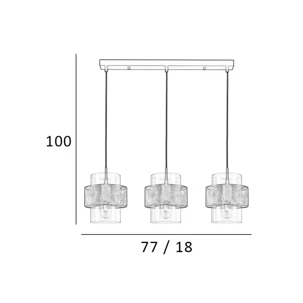 Подвесной светильник, люстра Italux PND-22132-3S-GD-AMB Vinoti E27 3x40W IP20 золотой - фото №4 Подвесной светильник, люстра Italux PND-22132-3S-GD-AMB Vinoti E27 3x40W IP20 золотой - фото №4