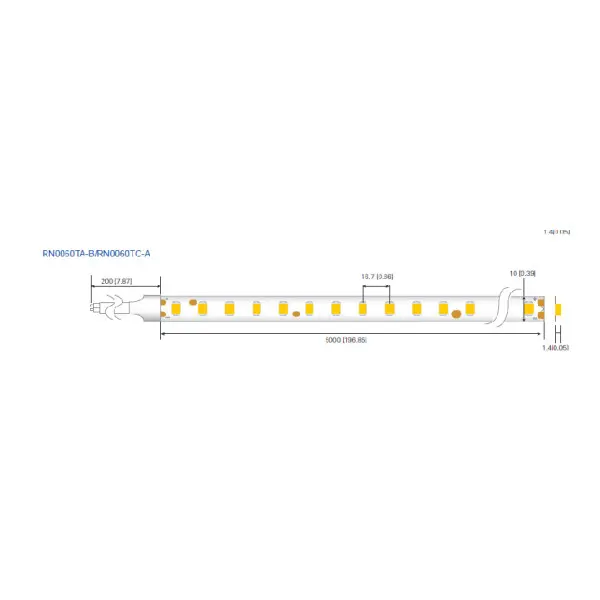 LED лента RISHANG 60-2835-24V-IP20 12W 956Lm 4000K 5м (RN0060TC-A-NW) - фото №2