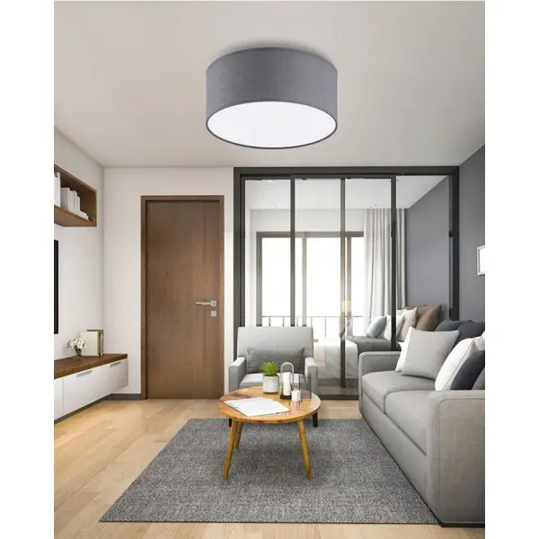Світильник стельовий TK Lighting 3332 Rondo E27 1x15W IP20 сірий - фото №1