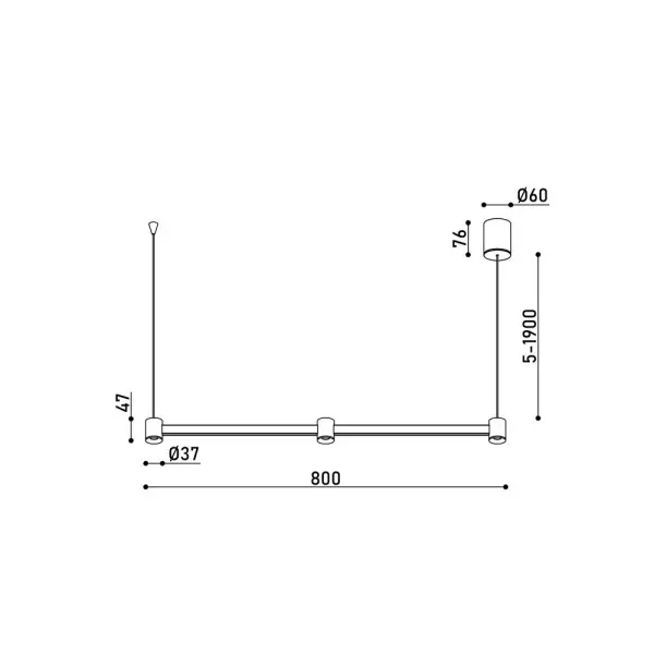 Подвесной светильник, люстра Kloodi PE-LOTUS800 10W 3K BK LED 700Lm IP20 черный - фото №4