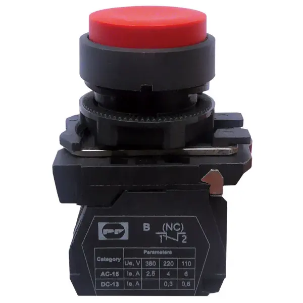 Кнопка Promfactor FP5-AL42 1NC красная (FP5-AL42) Кнопка Promfactor FP5-AL42 1NC красная (FP5-AL42)