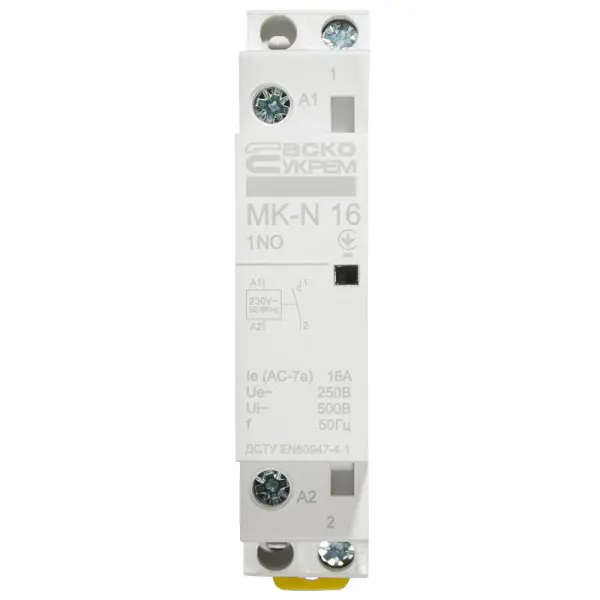 Модульный контактор Аско-Укрем MK-N 1P 16A 1NO (A0040030020) - фото №1 Модульный контактор Аско-Укрем MK-N 1P 16A 1NO (A0040030020) - фото №1