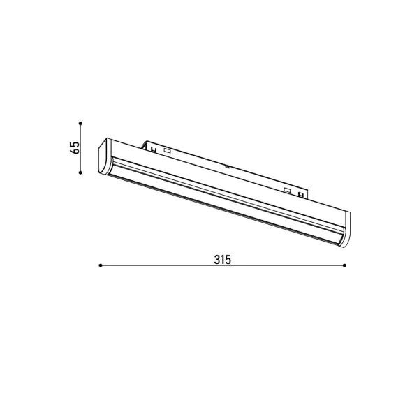 Магнитный трековый светильник Kloodi KDMG-MOON315 12W 3K BK LED 1080Lm IP20 черный - фото №2