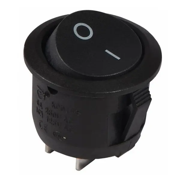 Переключатель TNSy KCD1-5-102 B/B круглый черный (TNSy5500710)