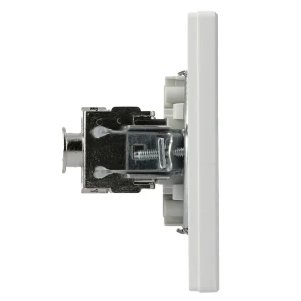 Розетка телефонная + компьютерная RJ45+RJ12 кат.5е. двойная белая Asfora, EPH4900121 - фото №2 Розетка телефонная + компьютерная RJ45+RJ12 кат.5е. двойная белая Asfora, EPH4900121 - фото №2