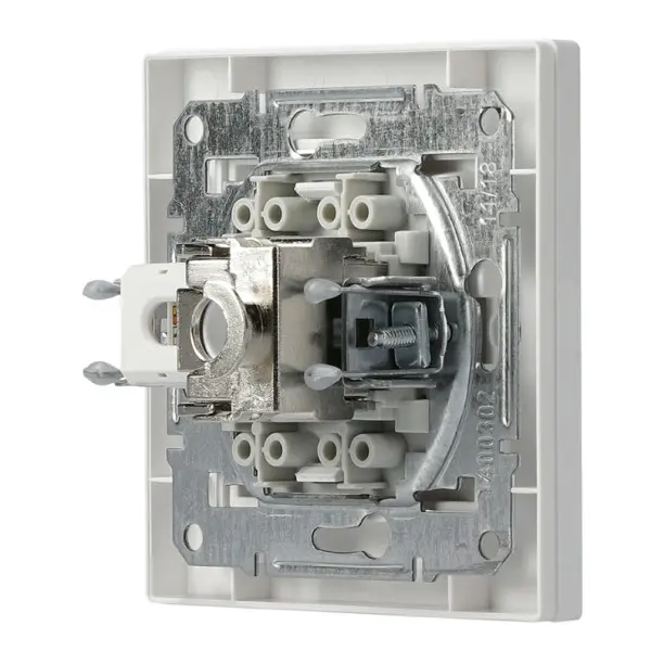 Розетка телефонная + компьютерная RJ45+RJ12 кат.5е. двойная белая Asfora, EPH4900121 - фото №3 Розетка телефонная + компьютерная RJ45+RJ12 кат.5е. двойная белая Asfora, EPH4900121 - фото №3