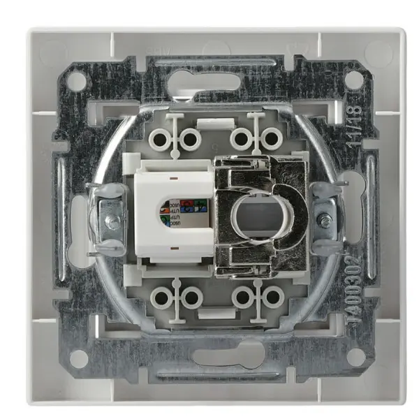 Розетка телефонная + компьютерная RJ45+RJ12 кат.5е. двойная белая Asfora, EPH4900121 - фото №4 Розетка телефонная + компьютерная RJ45+RJ12 кат.5е. двойная белая Asfora, EPH4900121 - фото №4