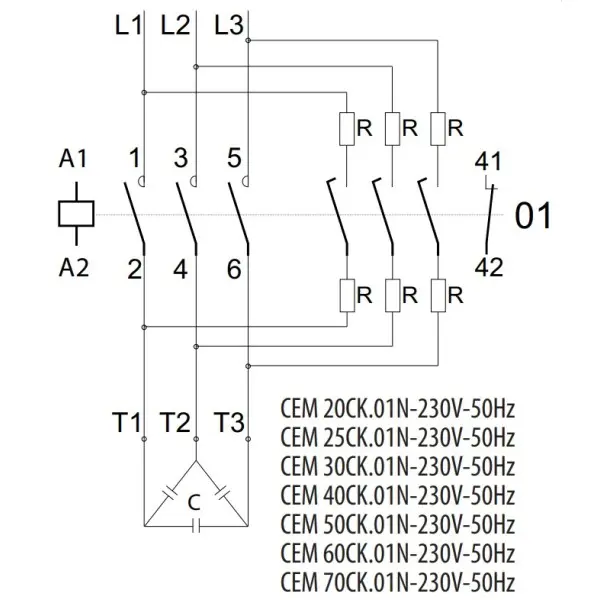 Контактор ETI 004643819 CEM CK 20.01N (20 кВАр 400-440V) - фото №1