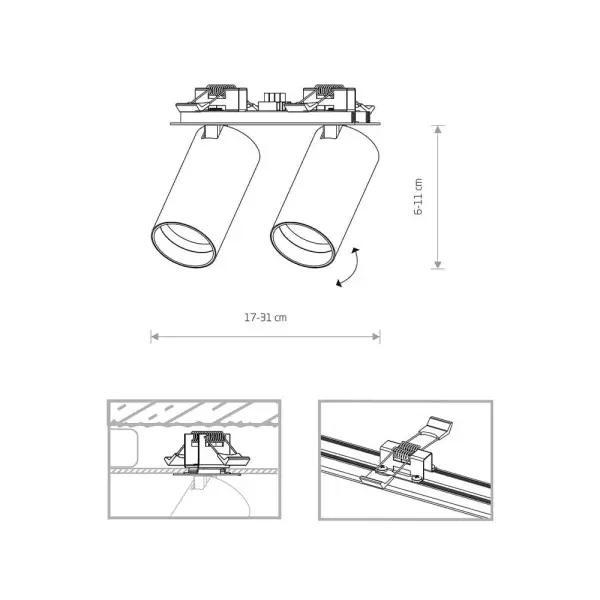 Спот Nowodvorski 37684 Mono surface GU10 2x10W IP20 Wh - фото №1 Спот Nowodvorski 37684 Mono surface GU10 2x10W IP20 Wh - фото №1