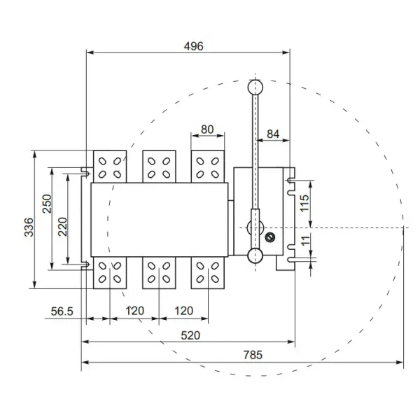 Устройство автоматического ввода резерва CNC YCS1-1250А 3Р 415В (Б00037976) - фото №2