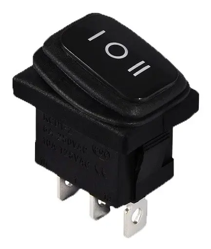 Перекидной переключатель TNSy KCD1-2-103W B/B IP65 черный (TNSy5500697)