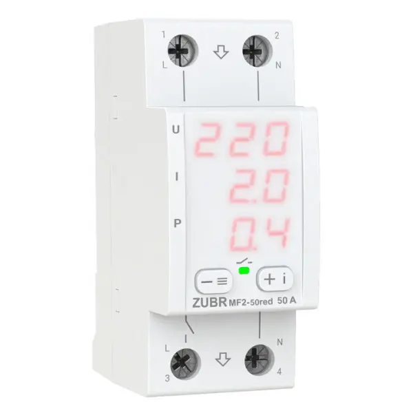 Реле напряжения ZUBR MF2-50 red