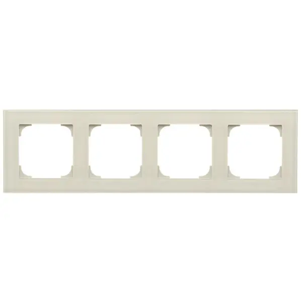 Четырехместная рамка ABB Sky 2CLA857400A3001 8574 CB (белое стекло)