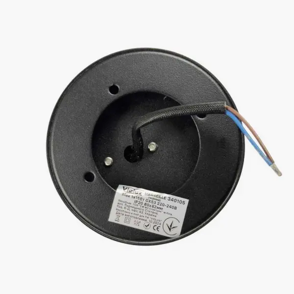 Світильник точковий накладний MARSEILLE GX53 IP20 круг чорний Violux ( 340105 ) - фото №7